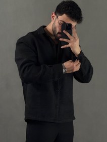 تصویر پیراهن فوتر کجراه مشکی 