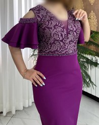 تصویر پیراهن مجلسی آستین جواهردوزی - 38 