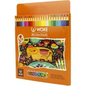 تصویر مداد رنگی 24 رنگ وک Woke 9403-24 Woke 9403-24 24 pieces Color Pencil