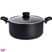 تصویر قابلمه تک سایز 28کف گرانیت مشکی یونیک کد UN-8109 