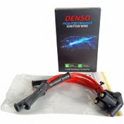تصویر وایر تقویتی نیسان انژکتور ( یورو 2 ) برند دنسو دو سر برنج با کابل 8mm تمام سیلیکون ۳۲ رشته مس Nissan injector reinforcement wire (Euro 2) Denso brand, two brass ends, with 8mm all-silicone cable, 32 copper strands