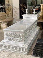 تصویر سنگ قبر مرمریت لاکچری کد ۲۰۲۲ و ۴۴ 