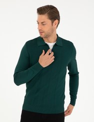 تصویر بافت و پلیور مردانه سبز Pierre Cardin | 1047702 اورجینال 