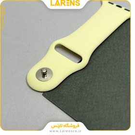 تصویر لارنس | قیمت و خرید بند سیلیکون اپل واچ 42/44/45mm كد 32 رنگ Melow Yellow 