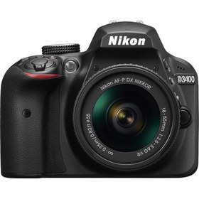 تصویر دوربین دیجیتال نیکون مدل D3400 به همراه لنز 18-55 میلی متری VR ا Nikon Digital Camera D3400 with 18-55 kit VR Nikon Digital Camera D3400 with 18-55 kit VR