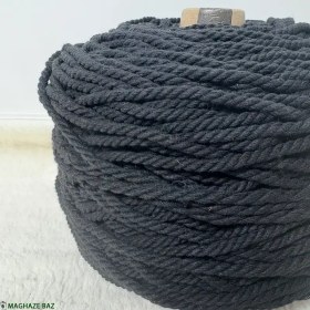 تصویر نخ مکرومه رنگ مشکی 250 گرمی 