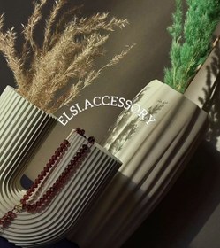 تصویر دو مدل گلدان سنگ مصنوعی زیبای دکوری بصورت تکی Elsiaccessory