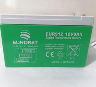 تصویر باتری 9upsامپر 12ولت پایه کوتاه یورونت تاریخ2022با گارانتی تست 7 روزه ساخت ویتنام 