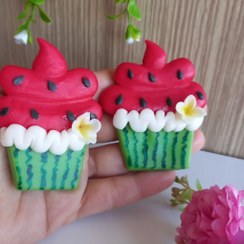 تصویر مگنت دستساز خمیری کاپ کیک یلدایی 