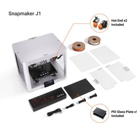 تصویر پرینتر سه بعدی پرسرعت اسنپ میکر مدل J1 IDEX 3D PRINTER برند SNAPMAKER 