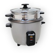 تصویر پلوپز ۲ نفره هامبورگ مدل HRC-601 ظرفیت ۰.۶ لیتر فلزی ۲ کاره 