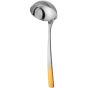 تصویر ملاقه سس (کوچک) ناب استیل مدل فلورانس دور طلا 1 پارچه 