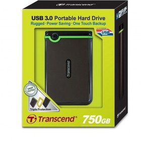 تصویر هارددیسک اکسترنال ترنسند مدل StoreJet 25M3 ظرفیت 750 گیگابایت ا Transcend StoreJet 25M3 External Hard Drive - 750GB Transcend StoreJet 25M3 External Hard Drive - 750GB