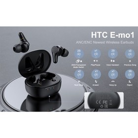 تصویر هدفون بی سیم اچ تی سی مدل HTC Earbuds Plus دارای Active noise cancelling 