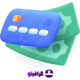 تصویر وکتور 3d اسکناس کارت عابر بانک 