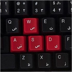 تصویر کیبورد تسکو مدل TK 8018 با حروف فارسی TSCO TK 8018 Keyboard With Persian Letters