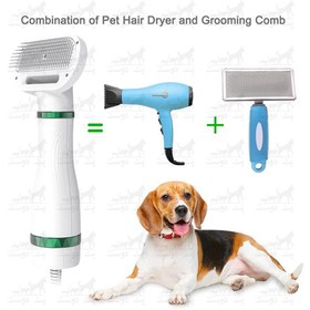 تصویر برس و سشوار برقی همراه با دکمه تخلیه 