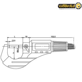 تصویر میکرومتر دیجیتالی آکاد 50-75 مدل 02-003-312 