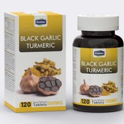 تصویر قرص سیر سیاه و زردچوبه زوبر ۱۲۰ عددی 