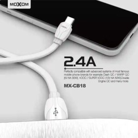 تصویر کابل شارژ USB به MICRO موکسوم مدل MX_CB18 