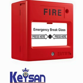 تصویر شستی اعلام حریق متعارف زیتکس مدل ZI-CP 85 Zitex ZI-CP 85 fire alarm push button