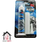 تصویر چسب آکواریوم سرنگی ولفیکس شفاف WOLFIX 