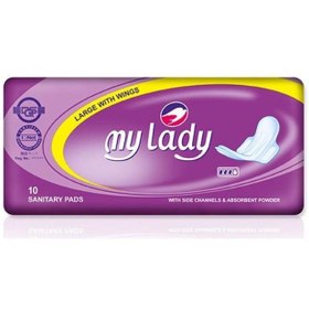 تصویر نوار بهداشتی بزرگ مای لیدی بسته 10 عددي MY LADY Large Sanitary Pad 10pcs 