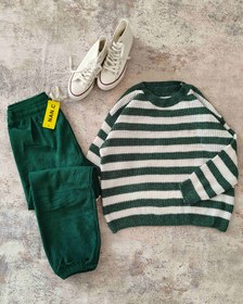 تصویر بافت راه راه دخترانه - زرد Baft