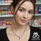 تصویر گردنبند منجوق با پلاک کیتی 