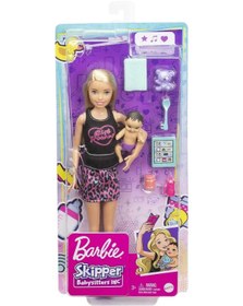 تصویر عروسک و ست لوازم باربی اسکیپر بیبی‌سیتورز با عروسک بلوند 2286 سانتی‌متری برند barbie Barbie Skipper Babysitters Inc. Doll & Accessories Set with 9-in / 22.86-cm Blonde Doll