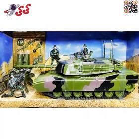 تصویر ماکت نظامی تانک کمبات جنگی برند ام اند سی COMBAT TANK M C TOY 77024 