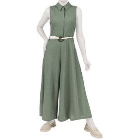 تصویر سرهمی زنانه لینن اسلپ سبز سرژه Serge کد 209174 