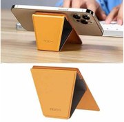 تصویر پایه نگهدارنده و کیف کارت اعتباری مگنتی چرمی آیفون سری 12 راک ROCK RPH0968 Magnetic Card holder Stand 