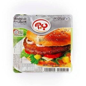 تصویر همبرگر ۹۰% گوشت ۴۰۰ گرم ب.آ 