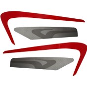 تصویر برچسب (مارک) باک موتورسیکلت طرح کاستوم قرمز استیکر باک موتور سیکلت