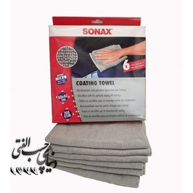 تصویر حوله مایکروفایبر مخصوص رگه گیری سرامیک سوناکس SONAX Coating Towel 