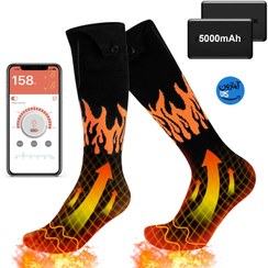 تصویر جوراب گرمایشی برند SOCKS باتری قابل شارژ ۵۰۰۰ میلی‌آمپر،کنترل از راه دور از طریق اپلیکیشن 