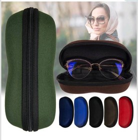 تصویر کیف عینک زیپی فانتزی رنگی 