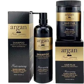 تصویر پک شامپو و ماسک آرگان هیر نارسینگ فری سولفات اورجینال ا argan hair nursing argan hair nursing