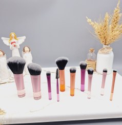 تصویر ست براش 10 تایی کیفی دو رنگ مسافرتی سایز کوچک 