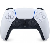 تصویر دسته بازی سونی مدل PS5 DualSense سفید Sony PS5 DualSense White Game Controller