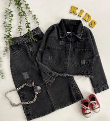 تصویر کت و دامن بلند لی دخترانه کد ۳۰ 