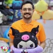 تصویر عروسک پتو بالشتی کله کرومی طرح دار 