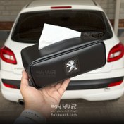 تصویر جای دستمال کاغذی خودرو چرمی مدل PG01 