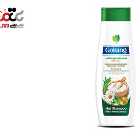 تصویر شامپو مو گیاهی گلرنگ مدل Five plants مقدار 400 گرم Golrang Five plants Herbal Hair Shampoo 400 gr