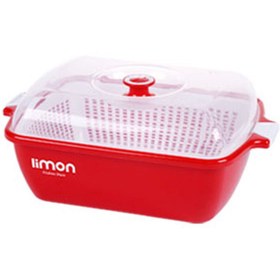 تصویر سبد نان و سبزی لیمون مدل یاس بزرگ - خاکستری 