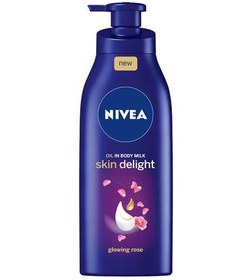 تصویر روغن رز در شیر بدن درخشان کننده و شادابی بخش پوست 400 میل نیوآ Nivea 