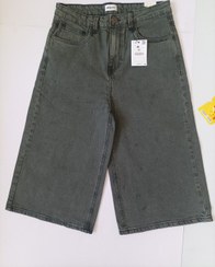 تصویر خریدشلوار لی زنانه واید لگ کوتاه اورجینال برند برشکا BERSHKAفروش تک و عمده BERSHKA