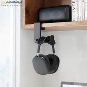 تصویر استند و پایه نگهدارنده هدست/هدفون مدل Under Desk Design Headset / Headphone Hanger Hook Holder 