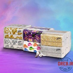 تصویر دستمال کاغذی تافته 100برگ _ Tafteh paper napkins 100 sheets 